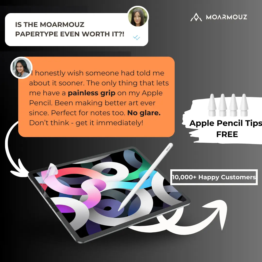 PaperType® Screen Protector - Perfect for Sketching, Writing, and Note-taking on iPads MoArmouz