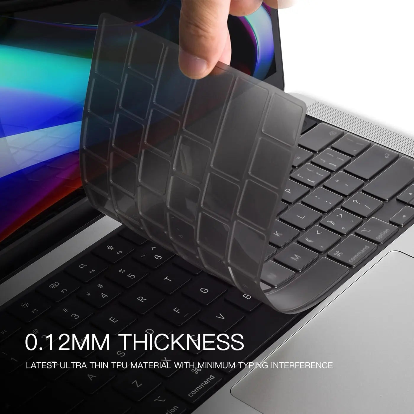 Keyboard Protector for MacBook Pro 14" M4/M3/M2/M1 Pro/Max (2024-2021) - US Layout - Ash Black MoArmouz