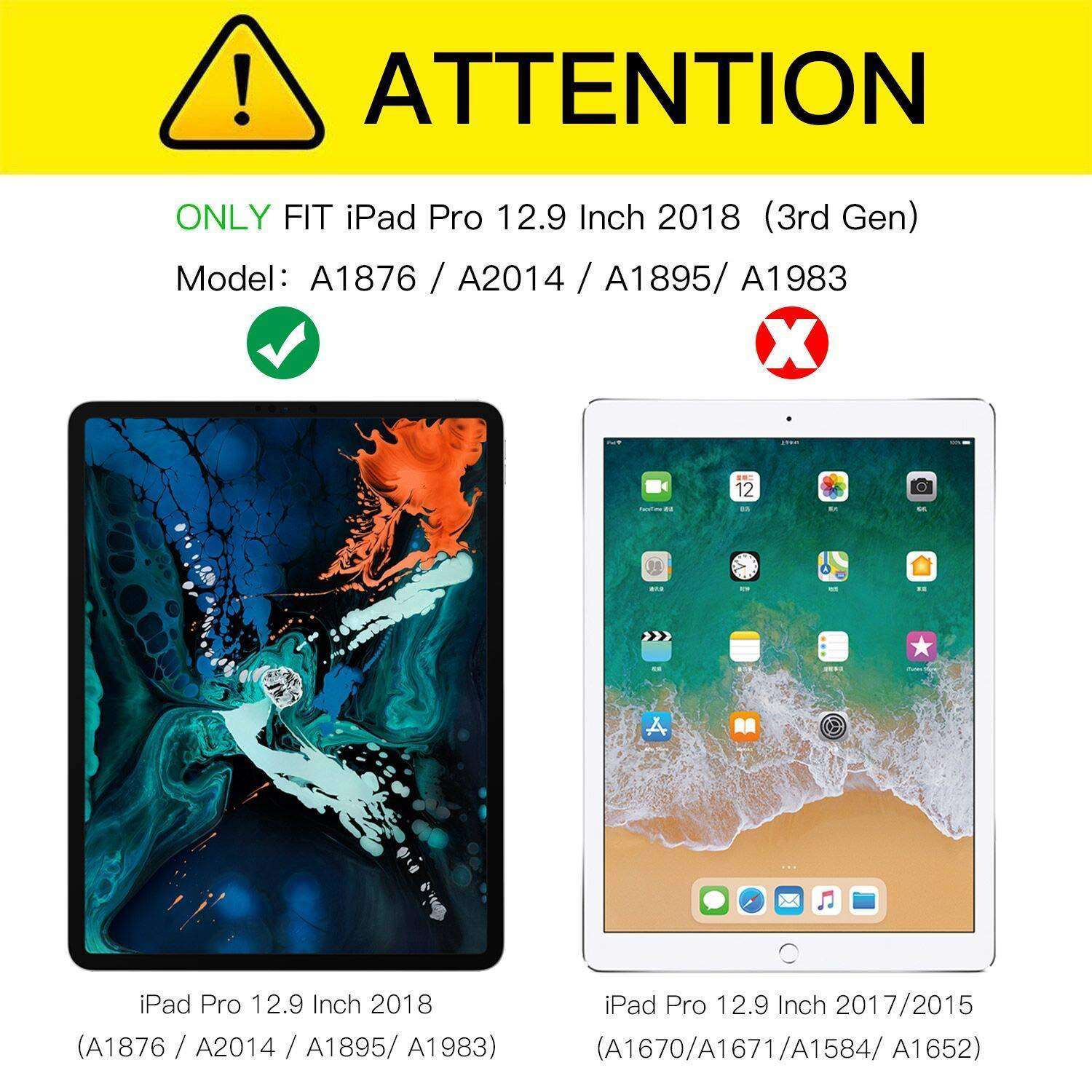 MoArmouz - Magnetic Origami Smart Cover for iPad Pro 12.9-inch, 3rd Gen (2018)
