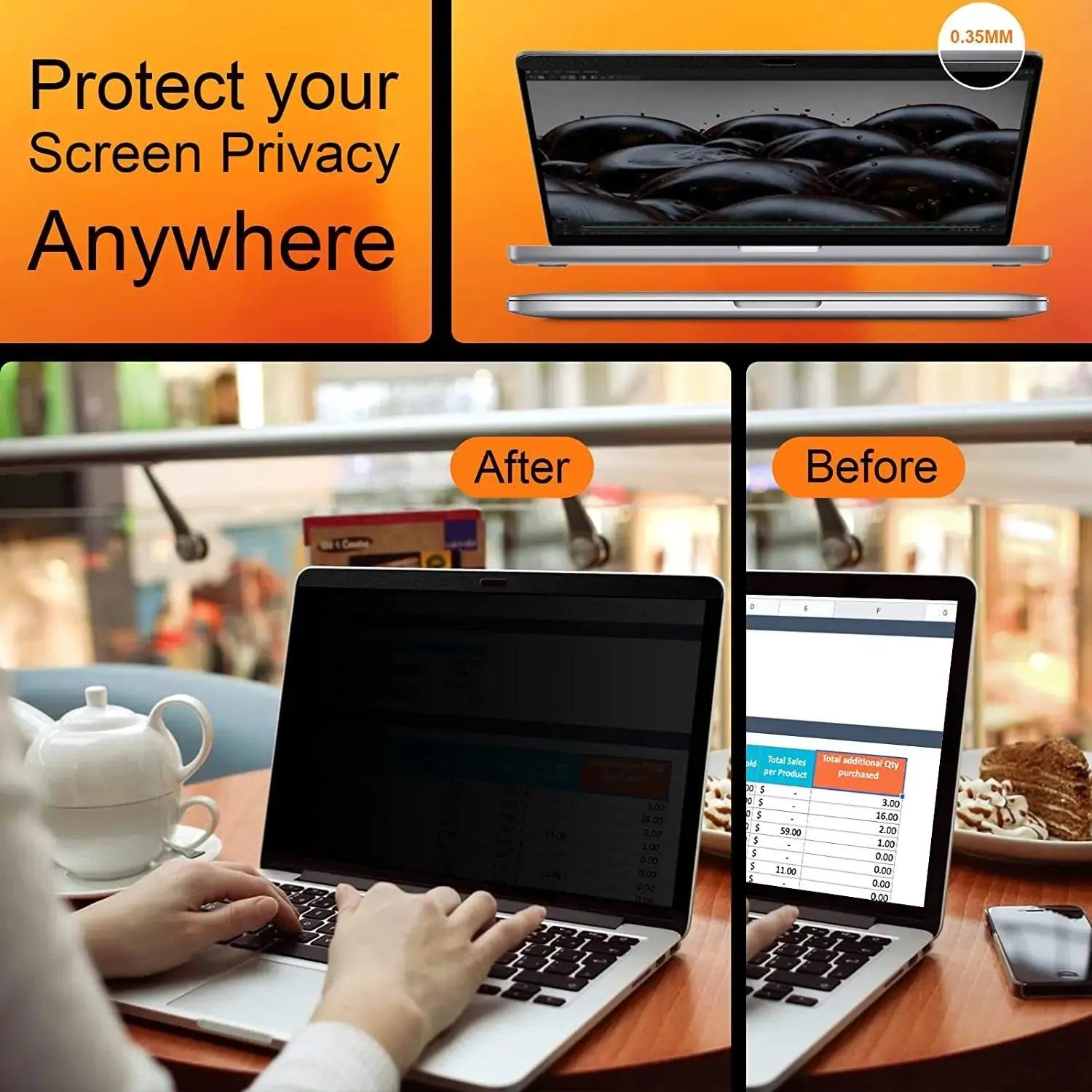 Privacy Magnetic Screen Protector for MacBook Pro 15" (2019–2016) — Moarmouz