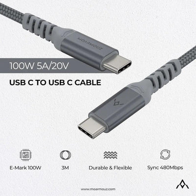 USB Type-C to USB-C 100W Charging Cable — Moarmouz