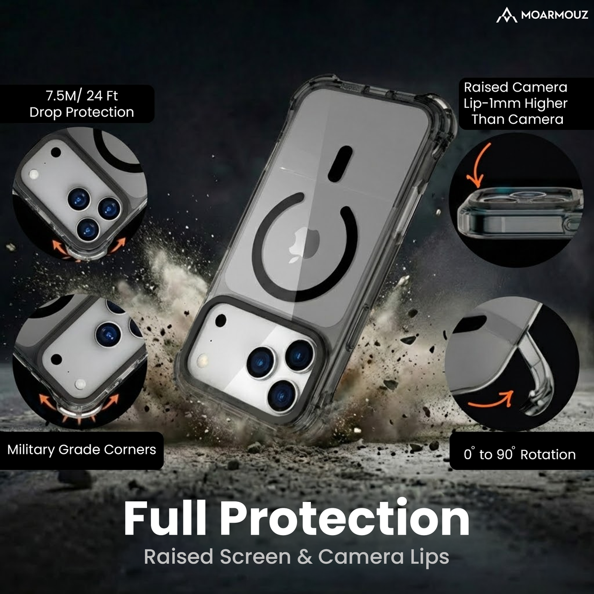 Shockproof Case for iPhone 18 Pro Max in Black — Moarmouz