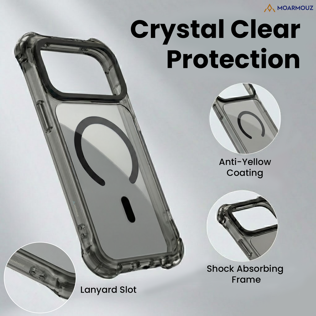 Shockproof Case for iPhone 18 Pro in Black — Moarmouz