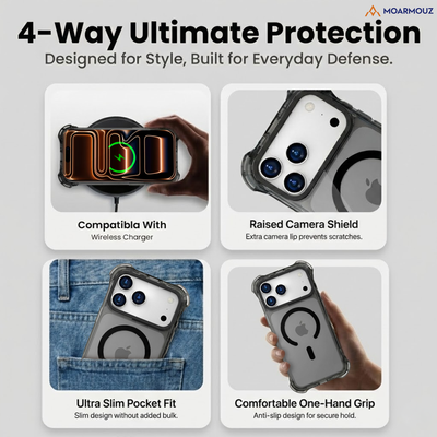 Shockproof Case for iPhone 18 Pro in Black — Moarmouz