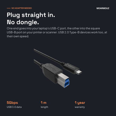 USB 3.1 Type-C to USB-B (3.0) Printer Cable: how it works — Moarmouz