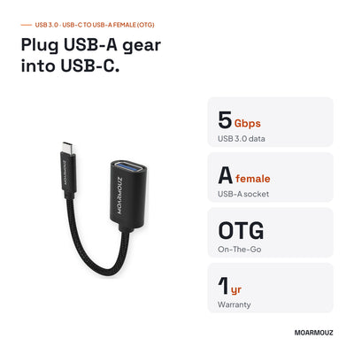 USB 3.1 Type-C OTG Cable: key specifications — Moarmouz