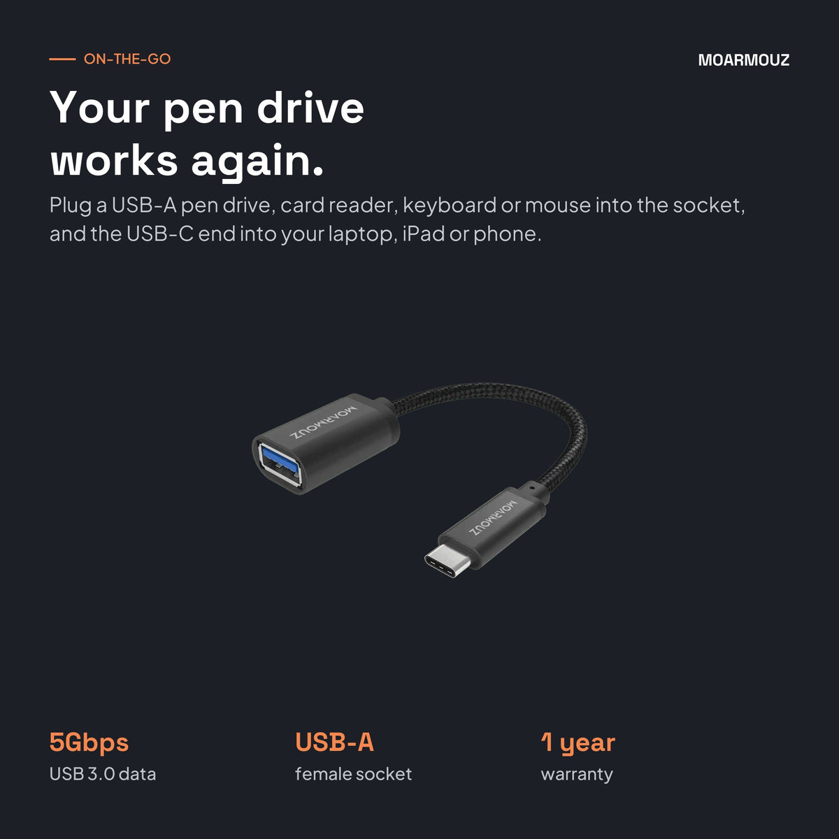 USB 3.1 Type-C OTG Cable: how it works — Moarmouz