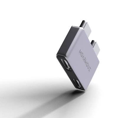 Dual Type-C Female to Male Extension Adapter, 40Gbps, 100W PD, 5K Video — Moarmouz