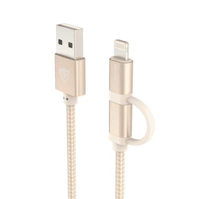Lightning & micro USB Sync & Charge MFi Certified 2 in 1 Cable — Moarmouz