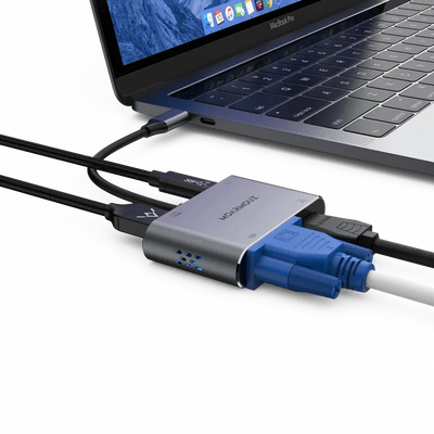 USB-C 4 in 1 Dual Display Hub — Moarmouz