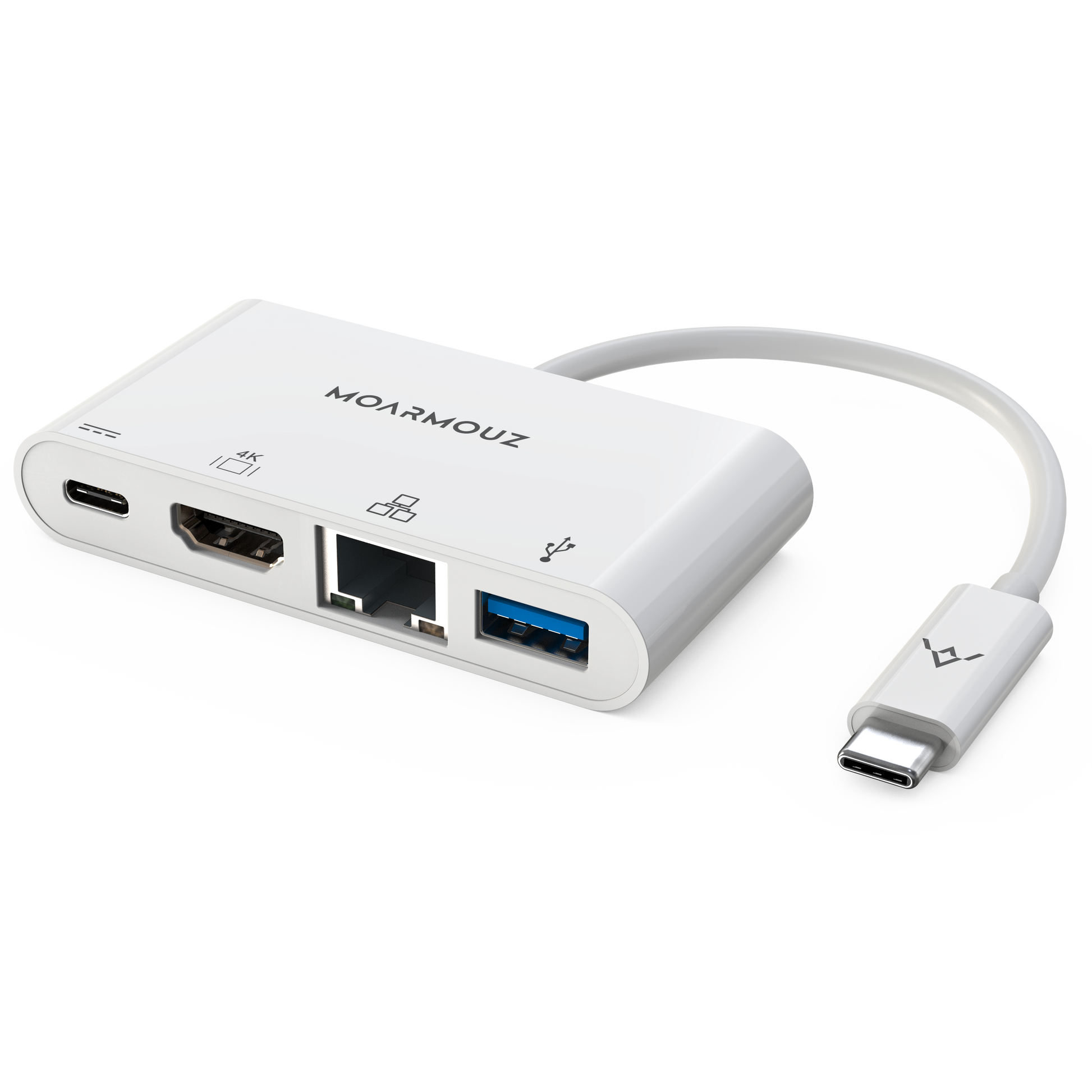 MoArmouz - Type C (USB-C) 4 in 1 Gigabit 4K HDMI Hub