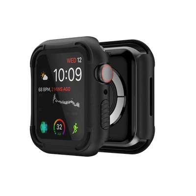 Rugged Armor Case with Tempered Glass Screen Protector for Apple Watch Series 6/5/4 & SE (44mm & 40mm) — Moarmouz