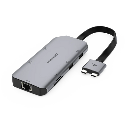 MoArmouz - Type C (USB-C) 8 in 2 Dual 4K HDMI Gigabit Hub