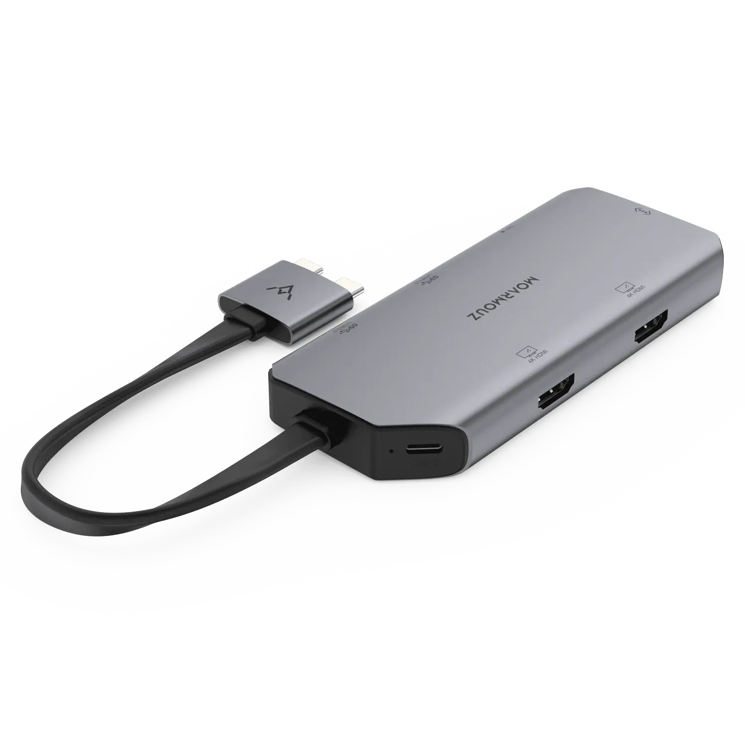 MoArmouz - Type C (USB-C) 8 in 2 Dual 4K HDMI Gigabit Hub