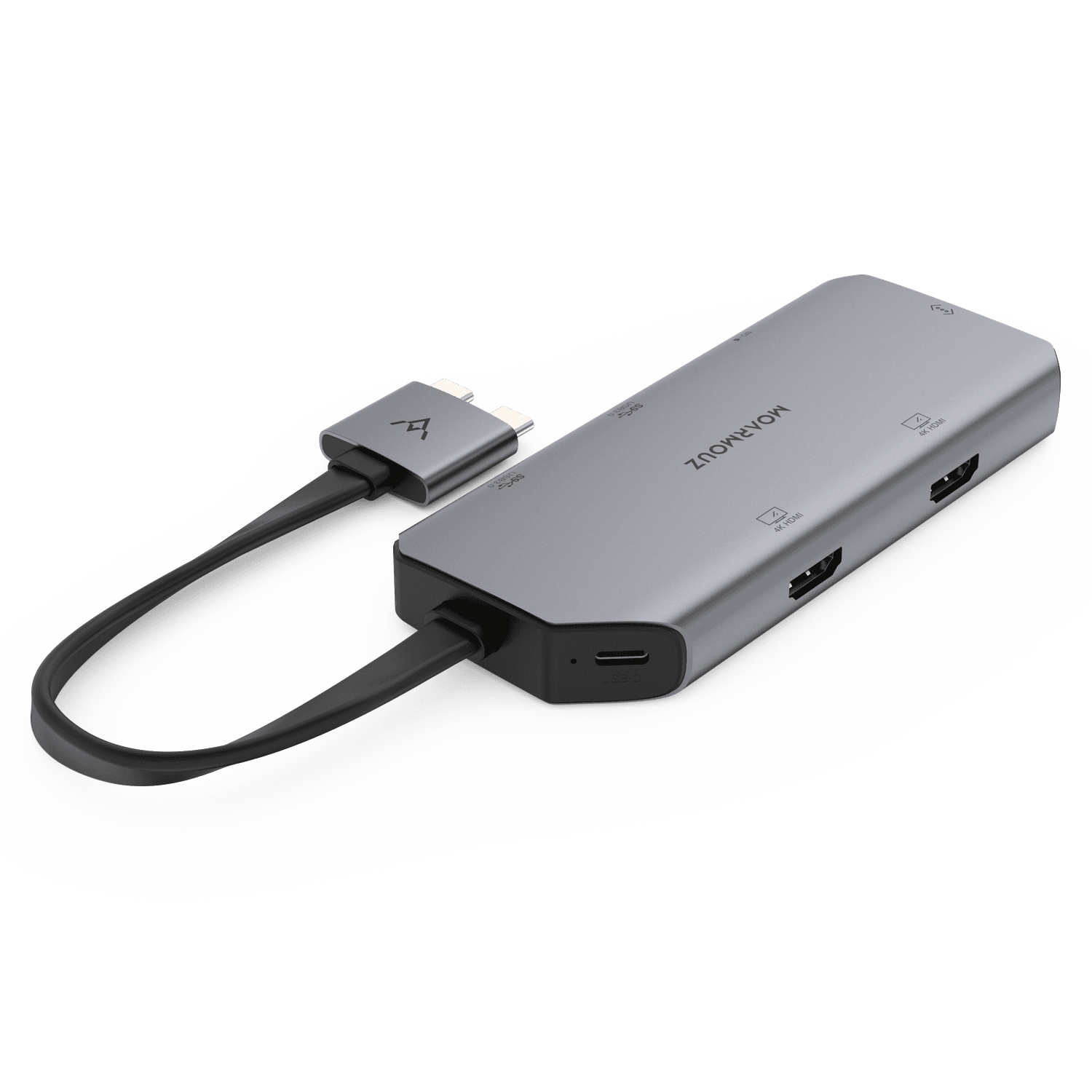 MoArmouz - Type C (USB-C) 8 in 2 Dual 4K HDMI Gigabit Hub