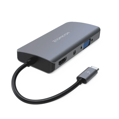 MoArmouz - Type C (USB-C) 9 in 1 Dual Display VGA Hub