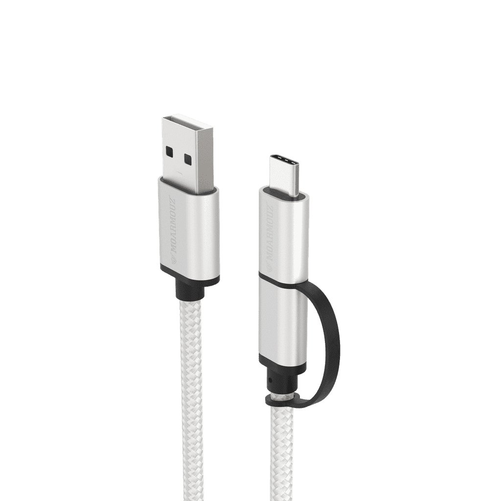 MoArmouz - 2 in 1 USB-C and Micro USB Cable