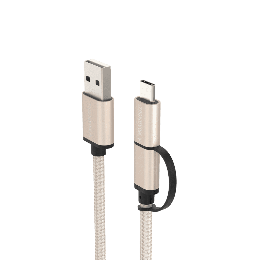 MoArmouz - 2 in 1 USB-C and Micro USB Cable