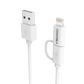 MoArmouz - 2 in 1 MFI Certified Sync n Charge Cable with Lightning & micro USB