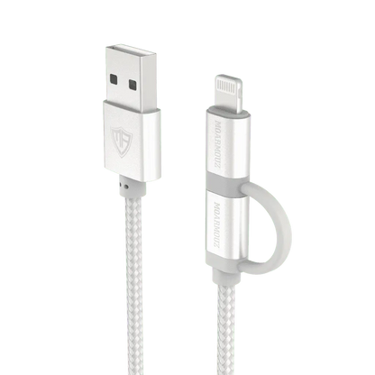 MoArmouz - 2 in 1 Braided MFI Certified Lightning and Micro USB Cable