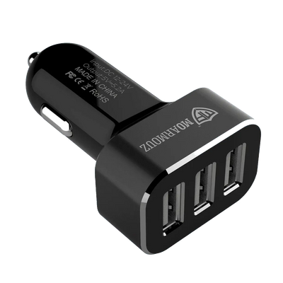 Car Charger 3 Port w/ Smart Charge 5.2A/26W — Moarmouz