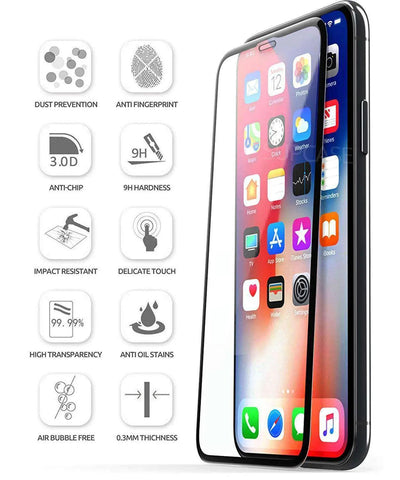 Curved Tempered Glass Screen Protector for iPhone XS Max — Moarmouz