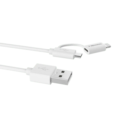 MoArmouz - 2 in 1 MFI Certified Sync n Charge Cable with Lightning & micro USB