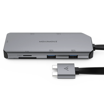 MoArmouz - Type C (USB-C) 8 in 2 Dual 4K HDMI Gigabit Hub