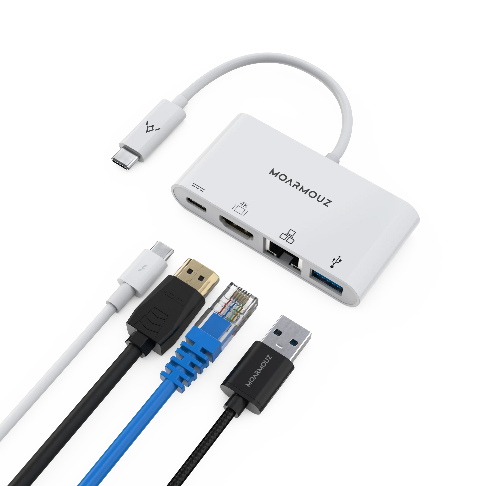 Type C USB C 4 in 1 Multiport Gigabit 4K HDMI Hub 1 Year