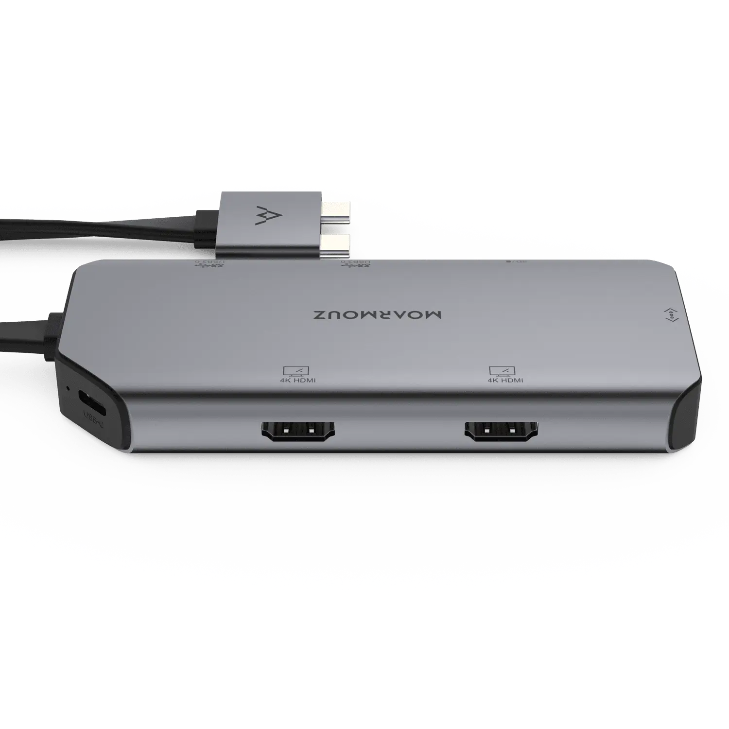 MoArmouz - Type C (USB-C) 8 in 2 Dual 4K HDMI Gigabit Hub