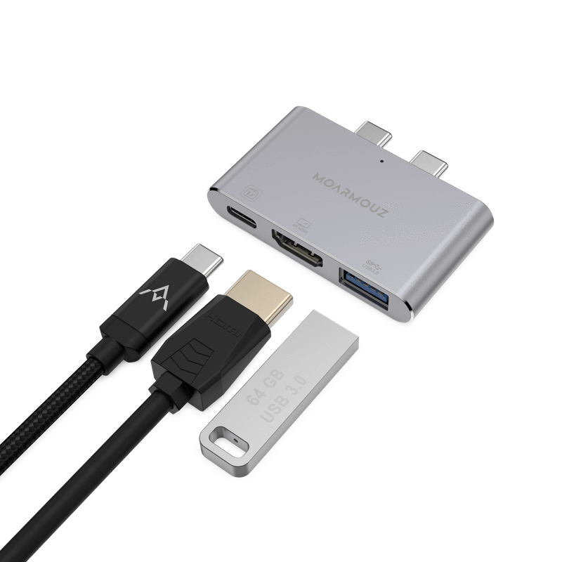 USB-C 3 in 1 Thunderbolt 3 Hub - 4K HDMI | USB 3.0 | Power Delivery