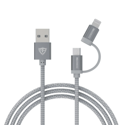 Lightning & micro USB Sync & Charge MFi Certified 2 in 1 Cable — Moarmouz