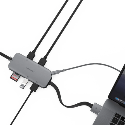 MoArmouz - Type C (USB-C) 8 in 2 Dual 4K HDMI Gigabit Hub