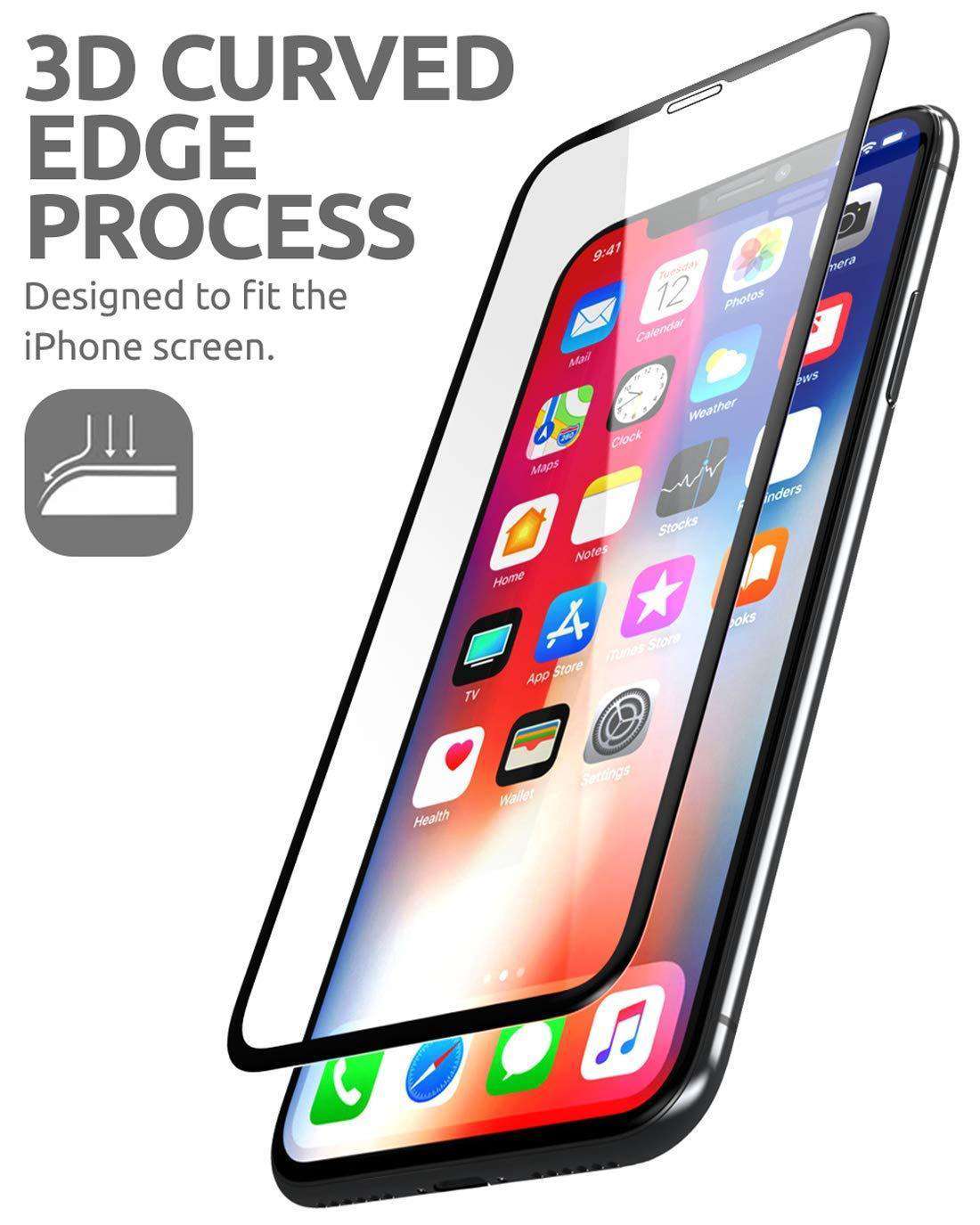 MoArmouz - Curved Tempered Glass Screen Protector for iPhone XS Max
