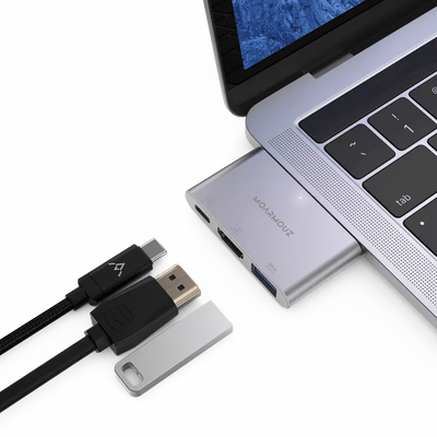 USB-C 3 in 2 Multiport 4K HDMI Hub — Moarmouz