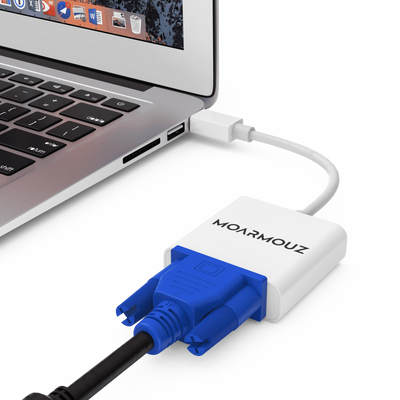 Mini DisplayPort to VGA Adapter — Supports 1080P Full HD Video — Moarmouz