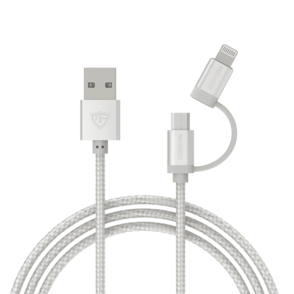 MoArmouz - 2 in 1 Braided MFI Certified Lightning and Micro USB Cable