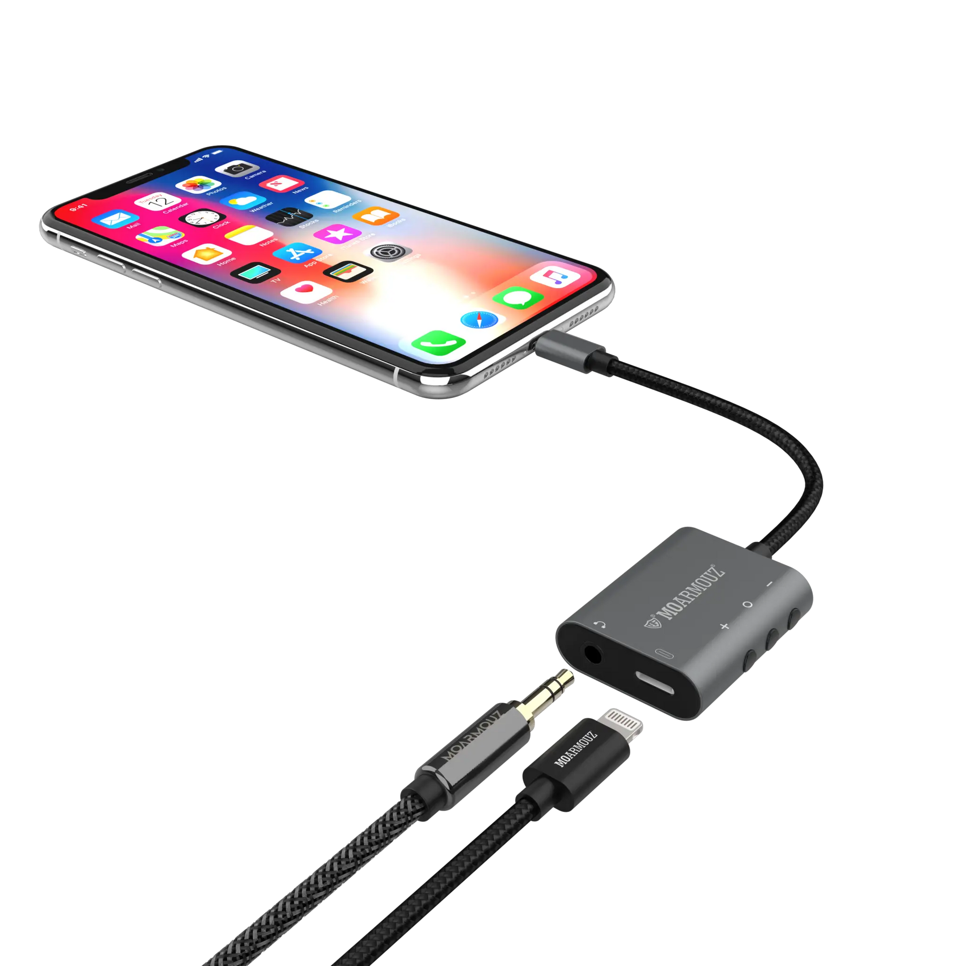 MoArmouz - Lightning to 3.5mm Audio & Charge Adapter MFI Certified