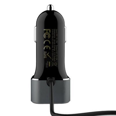 Car Charger with USB-C Cable and QC 3 Outputs — Moarmouz