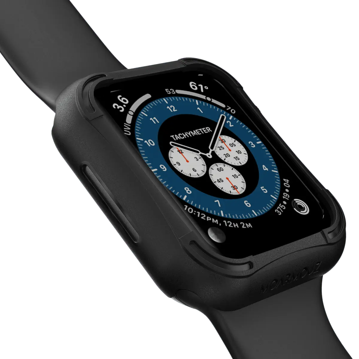 Rugged Armor Apple Watch Case with Tempered Glass Screen Protector