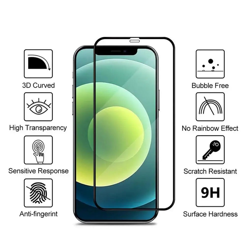 Curved Tempered Glass Screen Protector for iPhone 12 mini — Moarmouz