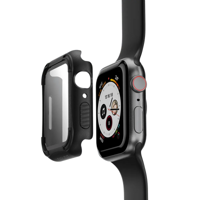 Rugged Armor Case with Tempered Glass Screen Protector for Apple Watch Series 6/5/4 & SE (44mm & 40mm) — Moarmouz