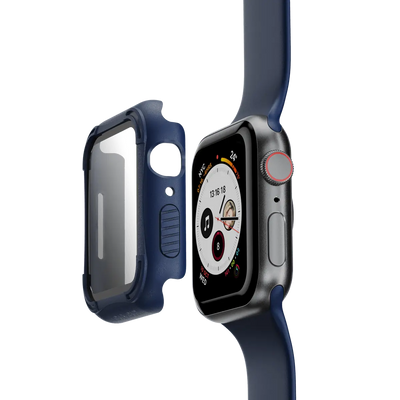 Rugged Armor Case with Tempered Glass Screen Protector for Apple Watch Series 6/5/4 & SE (44mm & 40mm) — Moarmouz