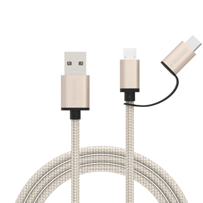MoArmouz - 2 in 1 USB-C and Micro USB Cable