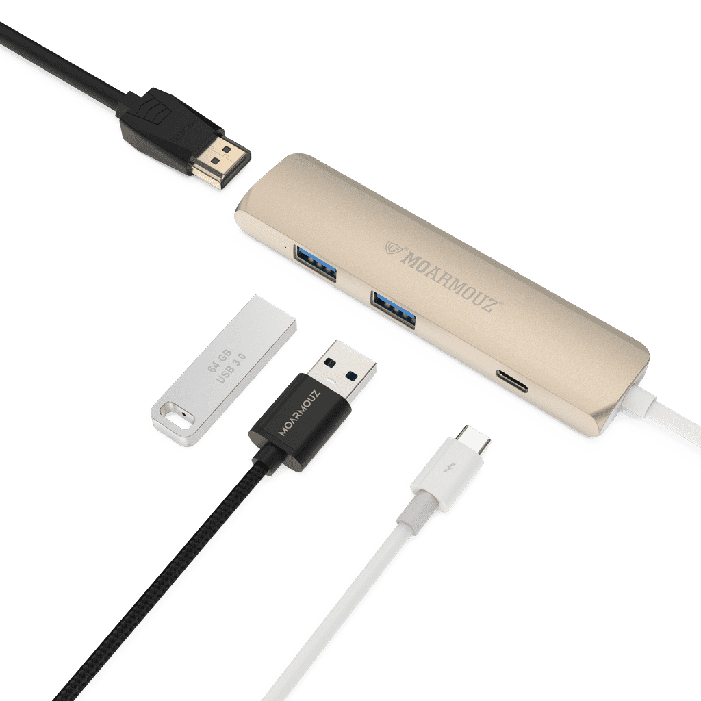 MoArmouz - Type C (USB-C) 4 in 1 Multiport HDMI Hub