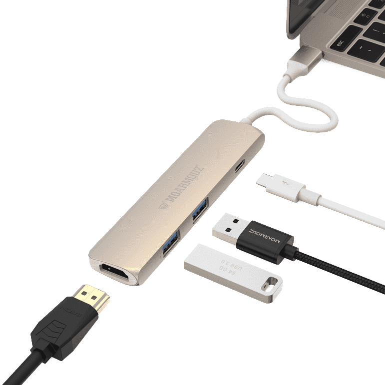 MoArmouz - Type C (USB-C) 4 in 1 Multiport HDMI Hub