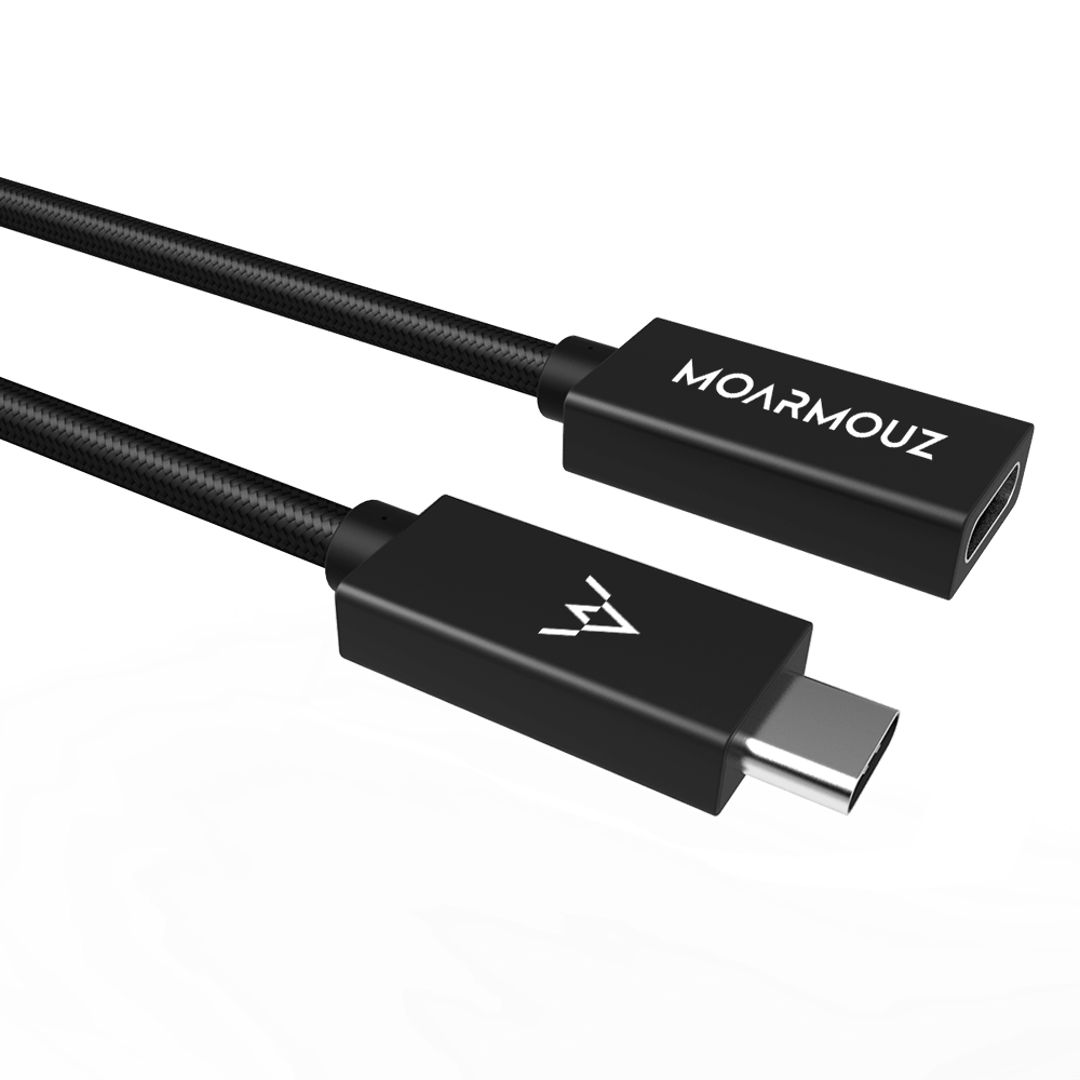 MoArmouz - USB-C 3.2 Gen 2 to Type-C Extension Cable with 4K@60Hz, 100W Power Delivery and 10Gbps Data