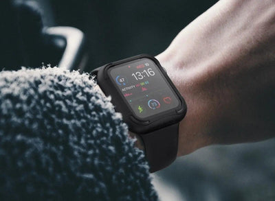 Rugged Armor Case with Tempered Glass Screen Protector for Apple Watch Series 6/5/4 & SE (44mm & 40mm) — Moarmouz