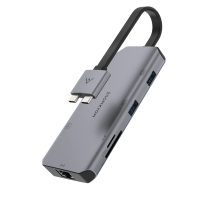 MoArmouz - Type C (USB-C) 8 in 2 Dual 4K HDMI Gigabit Hub