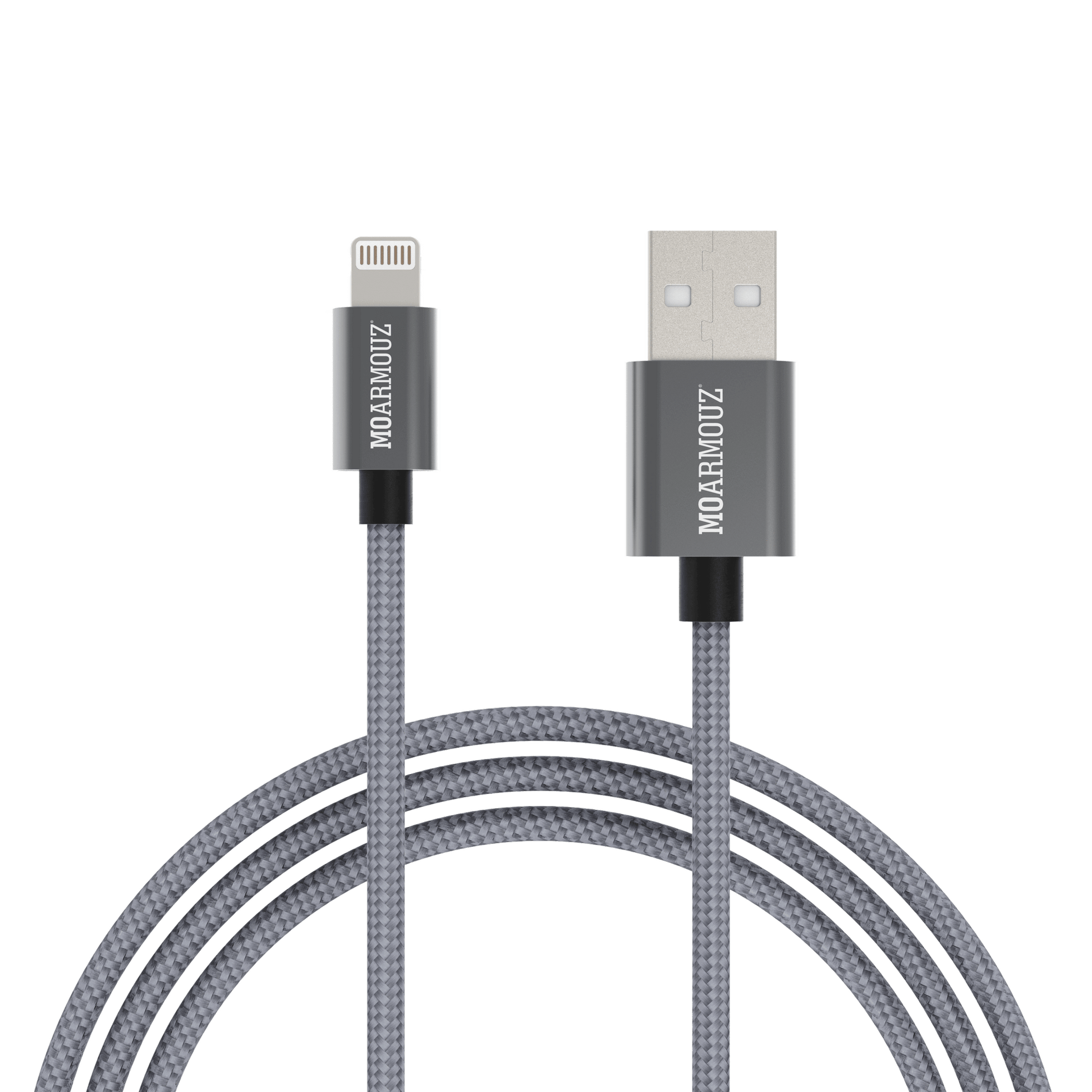 Câble Lightning ADEQWAT vers USB 2m gris certifié Apple